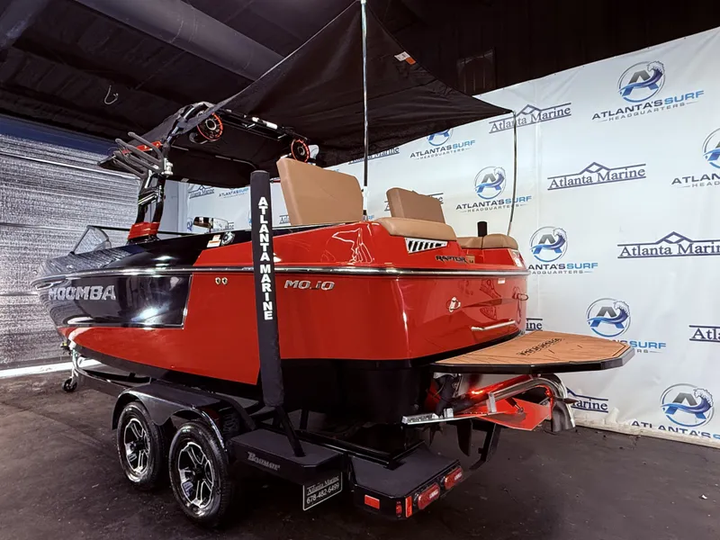 Slide: The Image of 2023 Moomba Mojo boat displayed at Atlanta Marine. - 4
