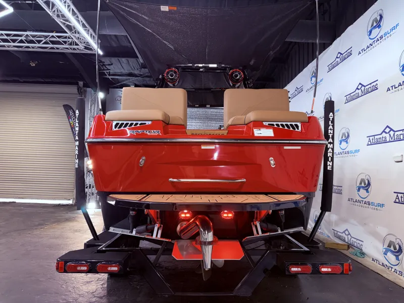 Slide: The Image of Red 2023 Moomba Mojo boat in Atlanta Marine showroom. - 5