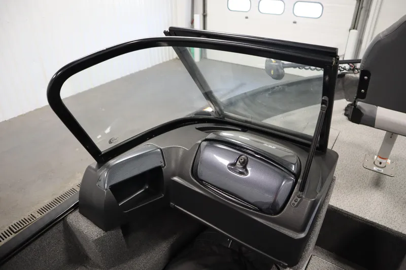 Slide: The Image of Minn Kota PowerDrive motor on 2024 Lowe Fishing Machine 1675WT boat. - 12