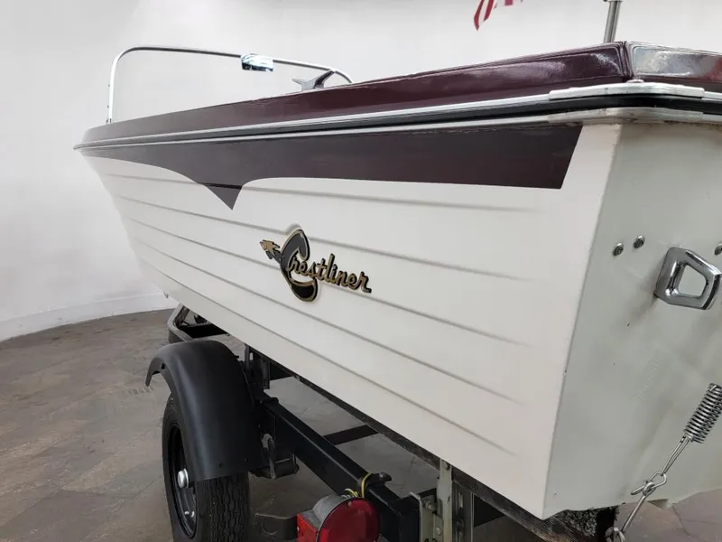 Slide: The Image of 1969 Crestliner Marauder boat on trailer, side view. - 20