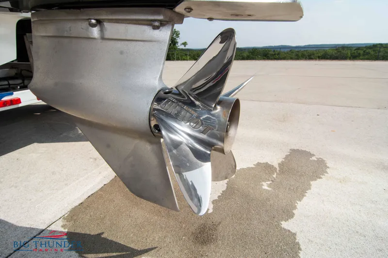 Slide: The Image of Close-up of a 2019 Spectre Screaming Eagle 22 Talon boat propeller. - 15