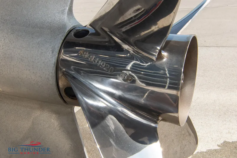 Slide: The Image of Close-up of a 2019 Spectre Screaming Eagle 22 Talon boat propeller. - 16