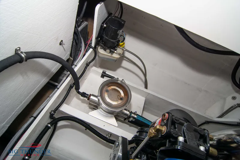 Slide: The Image of Engine compartment of a 2019 Spectre Screaming Eagle 22 Talon boat. - 42