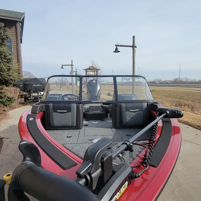 Slide: The Image of 2024 Tracker Targa V-19 WT fishing boat with Minn Kota trolling motor. - 3