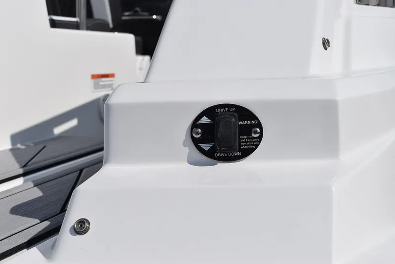 Slide: The Image of 2024 Monterey M6 boat control panel close-up. - 26