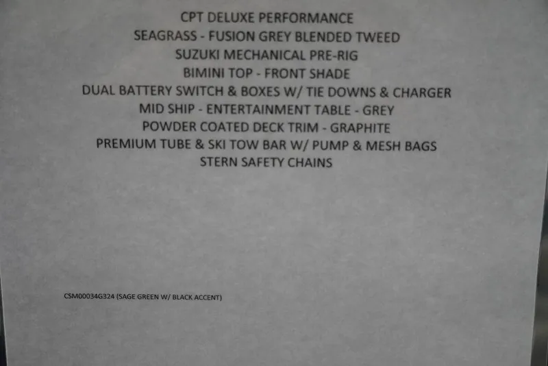 Slide: The Image of 2024 Crest Classic Platinum 240 SLRC features and specifications list. - 14