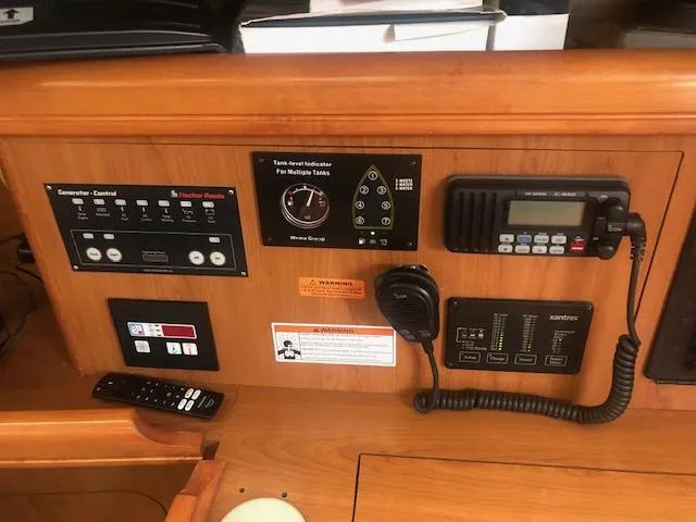 Slide: The Image of Control panel of a 2008 Hunter 41 Deck Salon sailboat. - 10