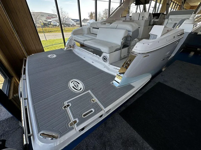 Slide: The Image of 2024 Regal LS36 luxury boat interior with spacious seating and modern design. - 28