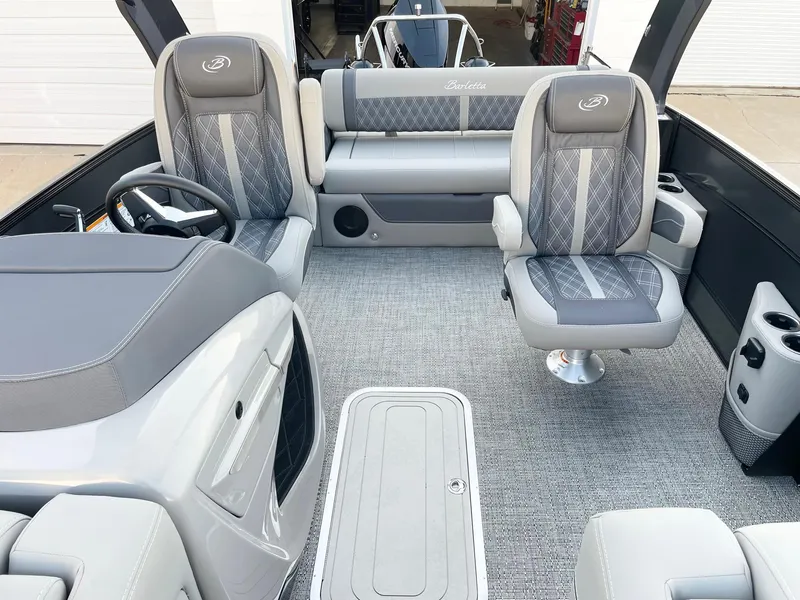 Slide: The Image of 2024 Barletta Lusso 25UCA interior with luxurious seating and modern design. - 21
