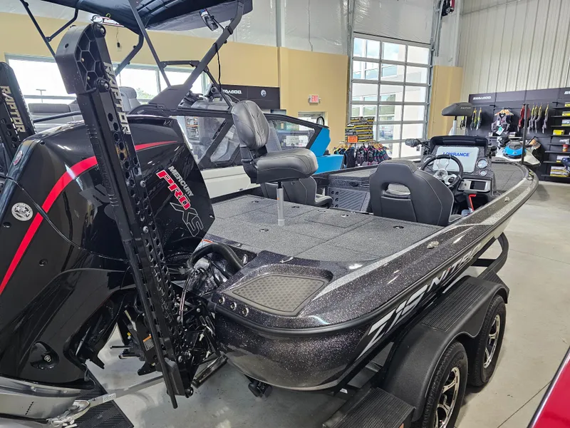 Slide: The Image of 2024 Nitro Z19 Pro boat in showroom, featuring sleek design and modern equipment. - 3