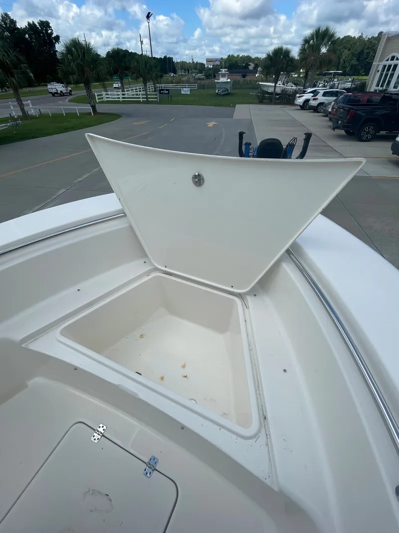 Slide: The Image of Bulls Bay 200 CC 2021 boat with open storage compartment on deck. - 20