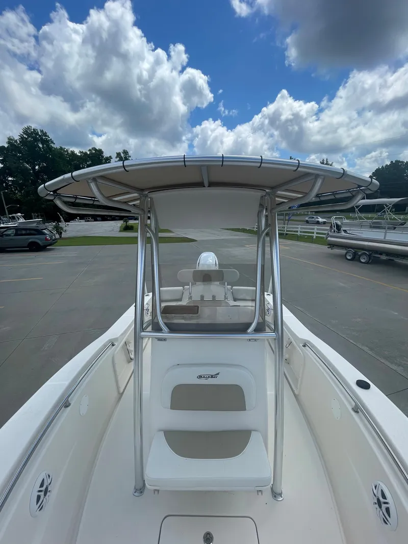 Slide: The Image of 2021 Bulls Bay 200 CC boat with T-top on a sunny day. - 23