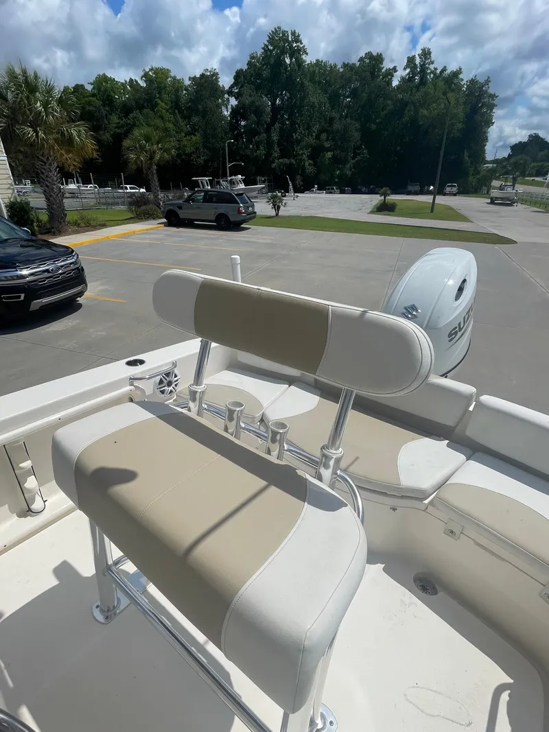 Slide: The Image of Bulls Bay 200 CC 2021 boat with seating and Suzuki outboard motor. - 10