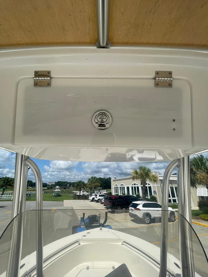 Slide: The Image of 2021 Bulls Bay 200 CC boat console with overhead storage compartment. - 14