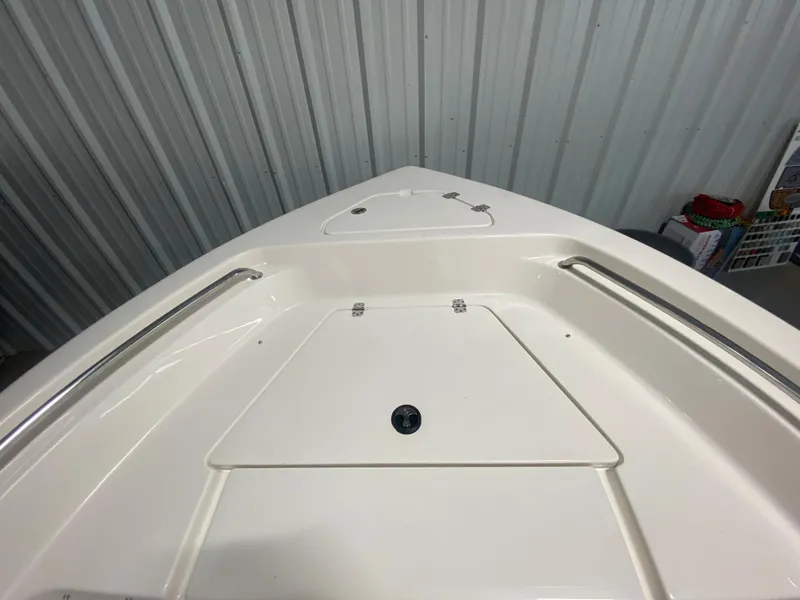 Slide: The Image of 2024 Key West 189 FS boat bow with storage compartments. - 22