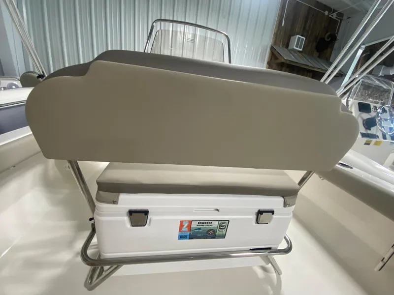 Slide: The Image of 2024 Key West 189 FS boat with cooler and seating. - 15