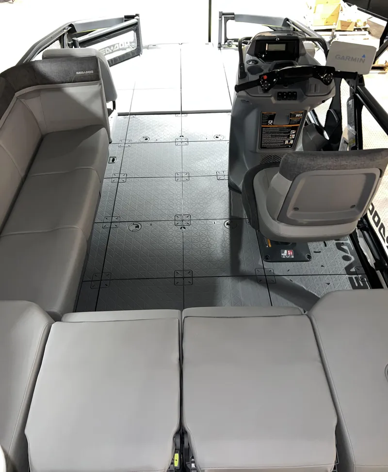 Slide: The Image of 2023 Sea-Doo SWITCH SPORT 18 230 interior with seating and control console. - 7