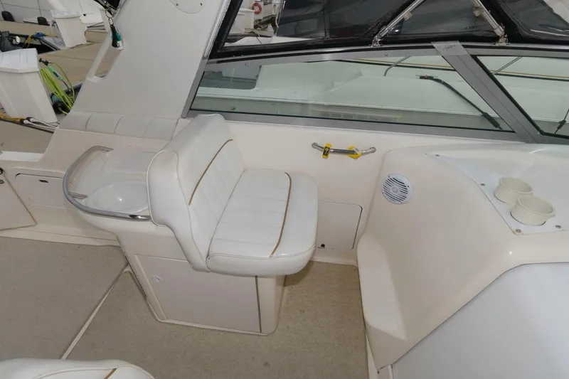 Slide: The Image of Interior seating area of a 1997 Sea Ray 330 Sundancer boat. - 6