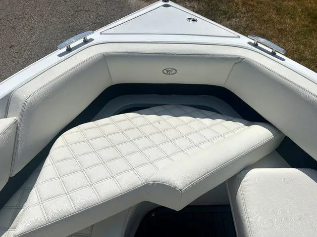 Slide: The Image of 2021 Cobalt R7 Surf boat interior with stainless steel cup holders. - 23