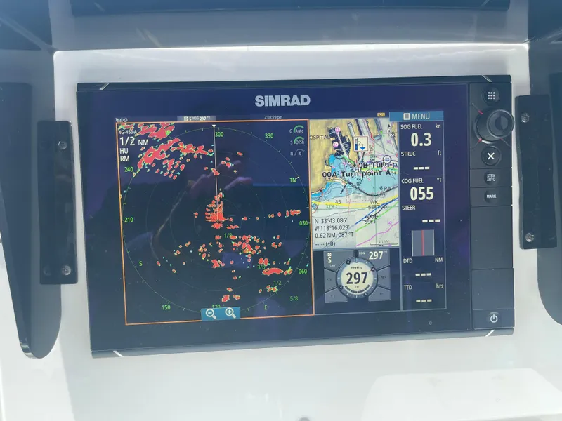 Slide: The Image of Simrad navigation display on 2004 Glacier Bay Ocean Runner 3470 boat. - 26