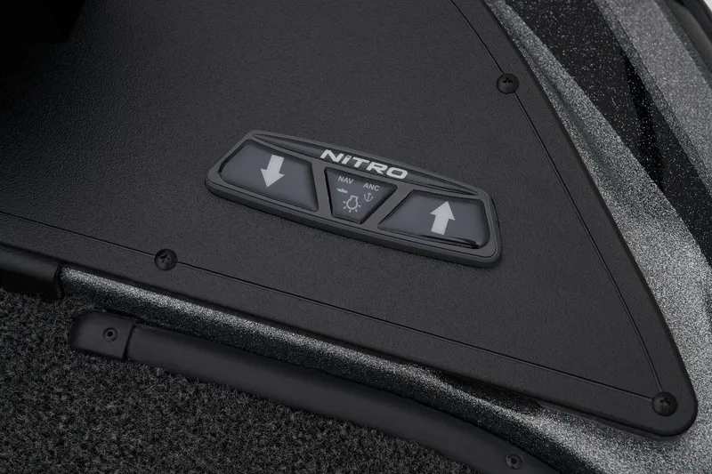 Slide: The Image of Control panel of 2024 Nitro Z20 Pro boat with up and down arrows. - 18