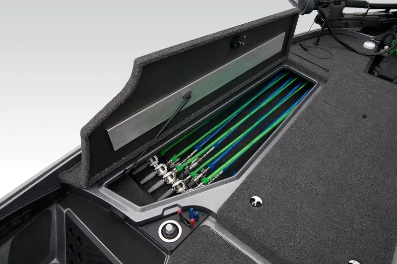 Slide: The Image of 2024 Nitro Z20 Pro fishing rod storage compartment. - 19