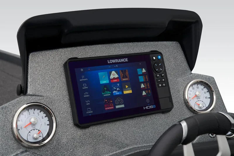 Slide: The Image of Dashboard of 2024 Nitro Z20 Pro boat with Lowrance HDS display and gauges. - 36