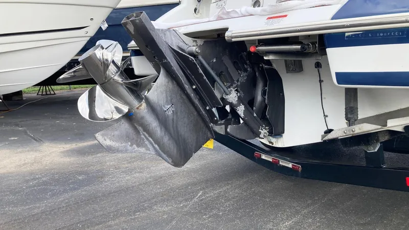 Slide: The Image of 2001 Chris-Craft Launch 25 boat stern and propeller detail. - 2