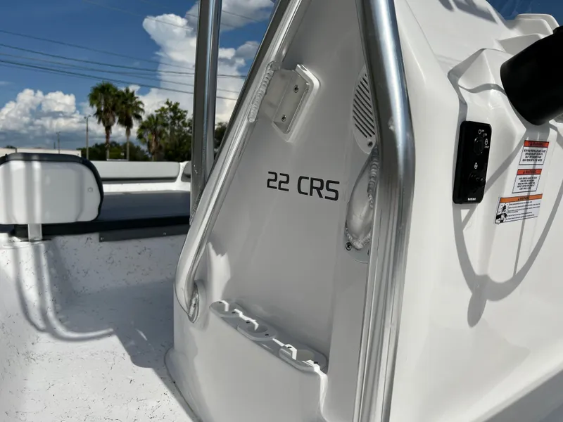 Slide: The Image of 2024 ALK2 Powerboats 22 CRS model, close-up of the boat's interior console. - 10