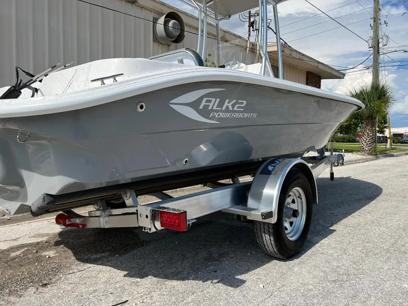 Slide: The Image of 2024 ALK2 Powerboats 22 CRS on trailer, side view. - 26