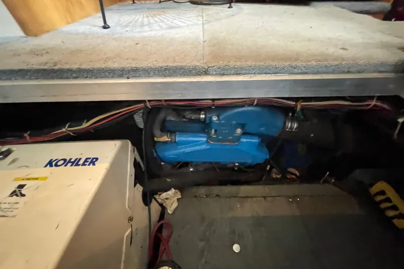 Slide: The Image of Engine compartment of 1996 Carver 400 Cockpit Motor Yacht with Kohler generator. - 20