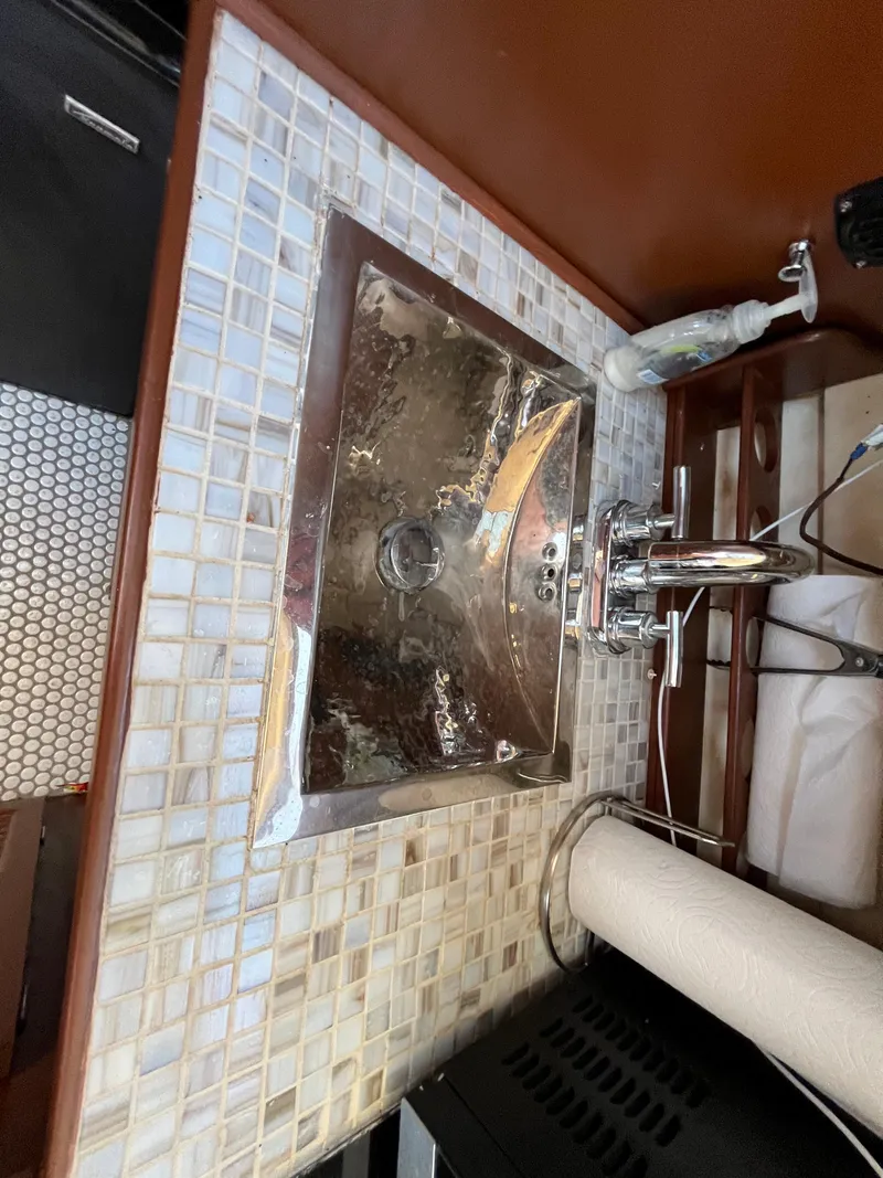 Slide: The Image of Stainless steel sink in 1987 Scand Baltic boat kitchen. - 16