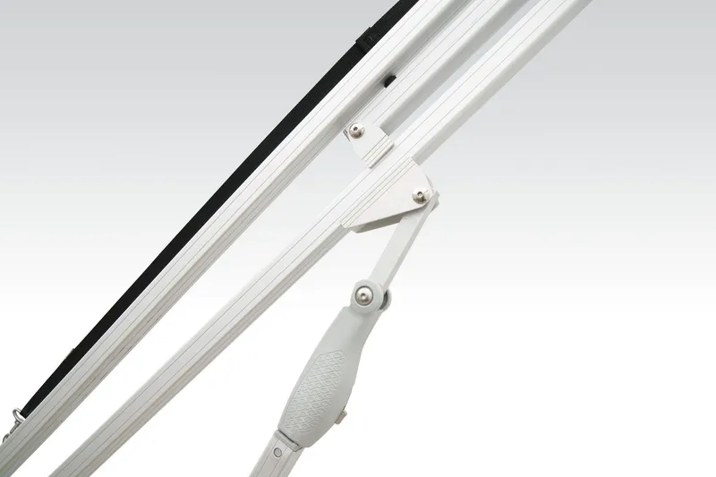 Slide: The Image of Close-up of the 2024 Sun Tracker Party Barge 22 XP3 frame detail. - 48