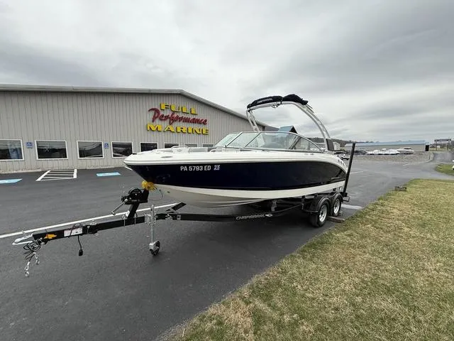 Slide: The Image of 2024 Chaparral 21 SSi boat on trailer at Full Performance Marine dealership. - 3