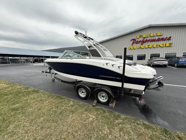 Slide: The Image of 2024 Chaparral 21 SSi boat on trailer at Full Performance Marine dealership. - 4
