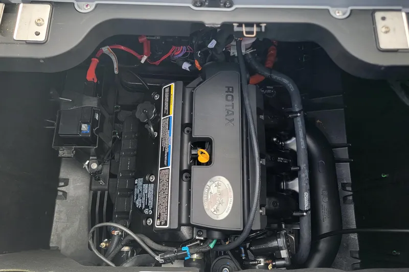 Slide: The Image of 2023 Sea-Doo Switch Sport 21 engine compartment with Rotax engine. - 8