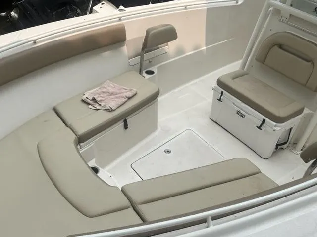 Slide: The Image of 2015 Sailfish 320 CC Bow View and Forward Helm Seat - 5