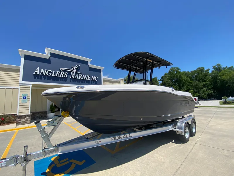 Slide: The Image of 2026 Robalo R200 Center Console boat on trailer at Anglers Marine NC. - 4