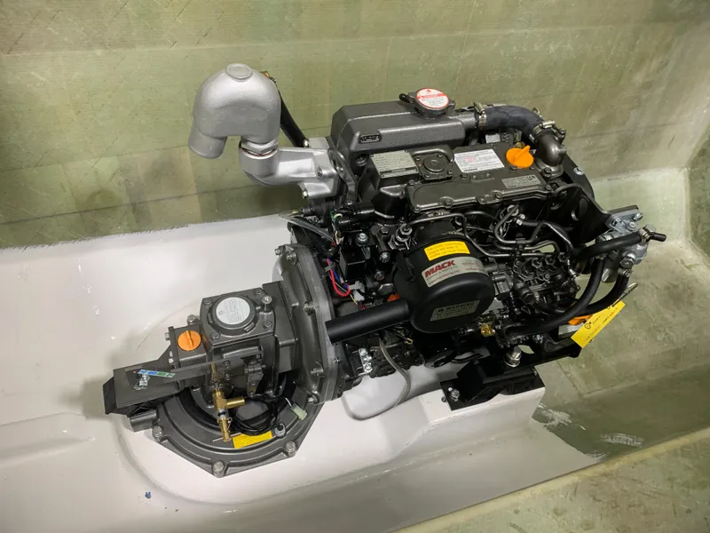 Slide: The Image of Schionning Arrow 1280 S 2024 engine compartment with installed motor. - 12