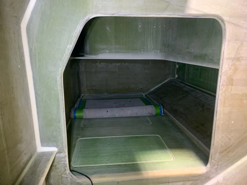 Slide: The Image of Interior cabin of 2024 Schionning Arrow 1280 S catamaran under construction. - 41