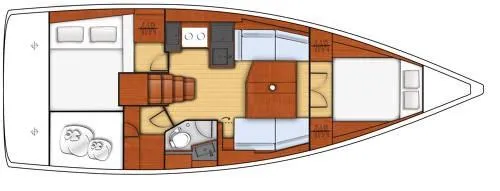 Slide: The Image of 2020 Beneteau 38.1 - 2 cabin - L shaped galley - 21
