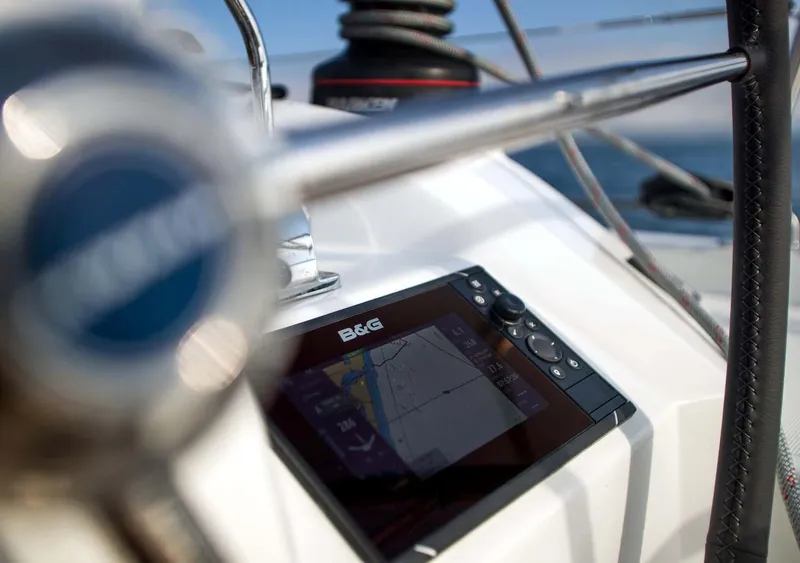 Slide: The Image of Close-up of navigation equipment on a 2026 Beneteau Oceanis 40.1 sailboat. - 35