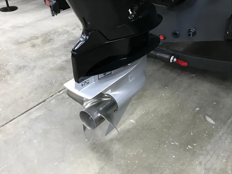 Slide: The Image of 2024 Ranger VS1782SC Angler boat stern with ladder and motor mount. - 13