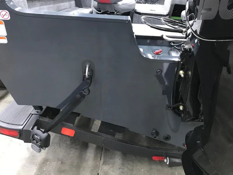 Slide: The Image of 2024 Ranger VS1782SC Angler boat rear view with trailer attachment. - 15