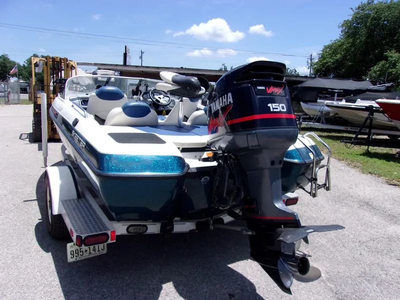 Slide: The Image of 2007 Skeeter SL 180 boat with Yamaha 150 outboard motor on trailer. - 3
