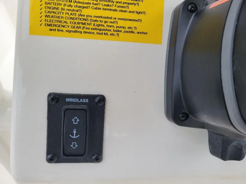 Slide: The Image of Windlass control panel on a 2024 Key West 244 CC boat. - 13