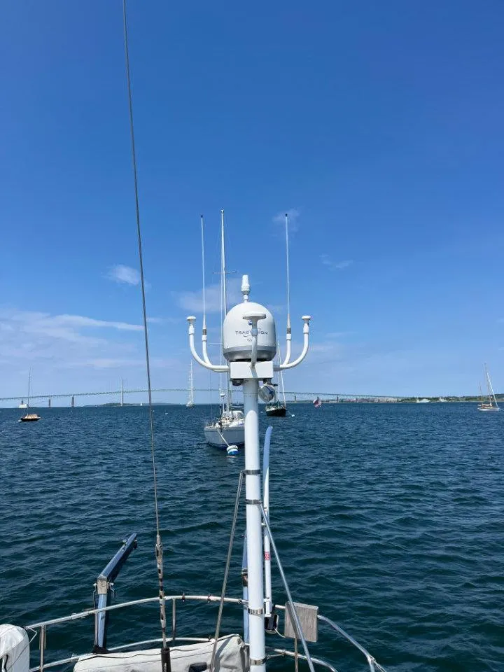 Slide: The Image of Sailing yacht Nautor Swan 43, 1986 model, on calm waters under a clear blue sky. - 19