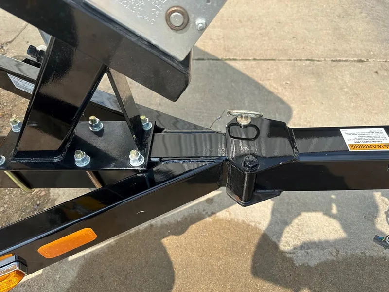 Slide: The Image of Close-up of a 2015 Regal 1900 boat trailer hitch and frame. - 7