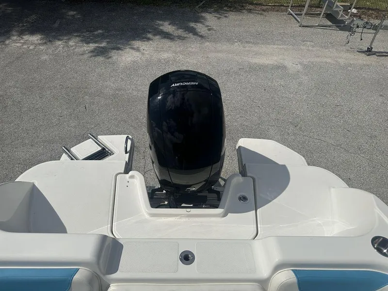 Slide: The Image of 2024 Bayliner Element E21 boat with Mercury outboard motor. - 9