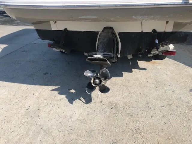 Slide: The Image of 2008 Glastron GS 259 boat stern with propeller and outdrive. - 5